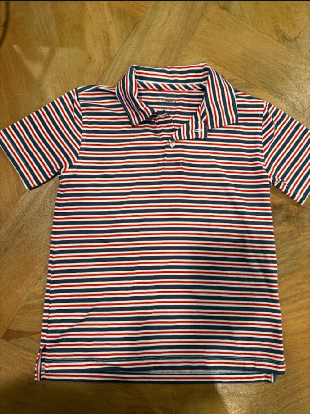 J. Crew Kids Red, White & Blue Striped Polo Shirt
